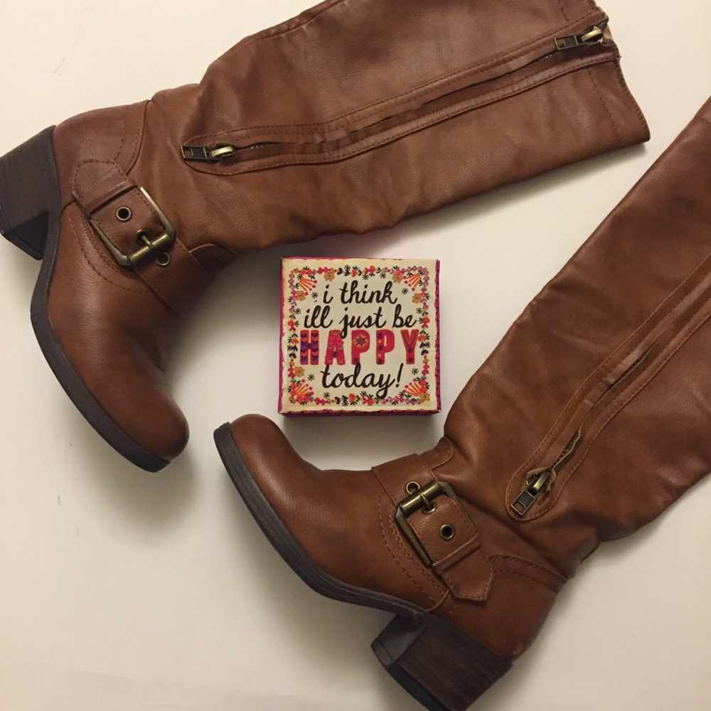 Tall Brown Boot with Buckle